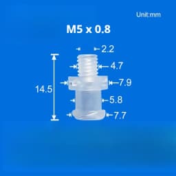 5PCS/lot Plastic Polypropylene Luer Lock Adapter Luer Lock to Thread 1/4-28UNF,10-32UNF,M6,M5,G1/8