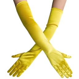 52CM Solid Satin High Elasticity Women Halloween Cosplay Stage Performance Dinner Accessories Etiquette Long Gloves Opera