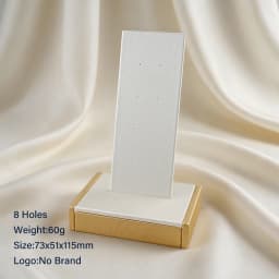 Right Grand High Quality Black Fiberboard Leather Display Stand for 14G 16G Threaded and Threadless Piercing Body Jewelry