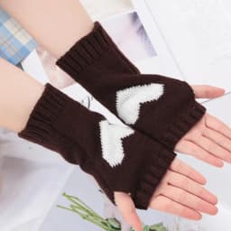 Knitted Half Finger Gloves Women's Warm Soft Winter Mittens for Girl Guantes Y2K Sleeve Girls Lolita Goth Fingerless Gloves
