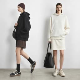 Amii Hooded Fleece Lined Sweatshirt Drop Shoulder Loose Fit Minimalist Slimming Casual Winter Women's Hoodies 12644038