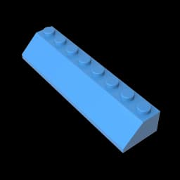 Gobricks GDS-736 ROOF TILE 2X8/45 - 2x8 45 Slope roof tiles compatible with lego 4445 children's DIY Educational Building Blocks