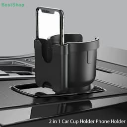 2 In 1 Car Water Cup Holder With Mobile Phone Storage Stand Cup Holder Expander Adapter Multipurpose Bottle Cups Organizer Stand