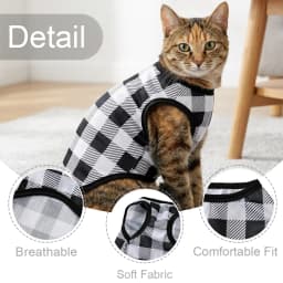 Soft Cat Clothes Breathable Plaid Print Sleeveless Pet Vest Cozy Kitten Shirt For Small Medium Dogs Cats Puppy Sphynx Apparel