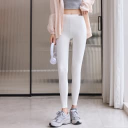 BIVIGAOS 2025 New Imported Cotton Spring Summer Knitted Leggings Women Elastic Slim Tight Comfortable Simple Casual Leggings