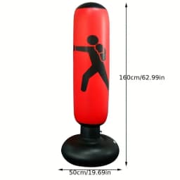 Freestanding Inflatable Punching Bag 63" High for Kids Adults, Blow Up Boxing Bop Bag Gift Set