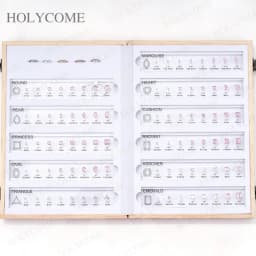 Updated Free Custom LOGO Kit Fancy Shapes CZ Diamond Carat Chart Comparison Set Reference White Pink Yellow Gemstone Selectable