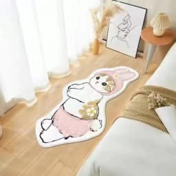 VIKAMA Cartoon Cat Carpet, Plush And Warm Bedside Blanket, Cute And Girlish Bedroom, Children's Room Carpet, Home Decoration