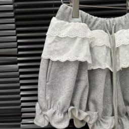 DEAT 2026 Fashion New Niche Design Lace Patchwork Bud Elastic Waist Shorts For Women Drawstring Loose Short Pants Female11A08346