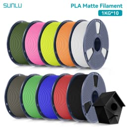 SUNLU PLA Matte 10KG1.75mm ±0.03mm 1KG/2.2LBS 3D Printer Filament PLA High Transparency Fast 2-7 Days Delivery RoHS Reach