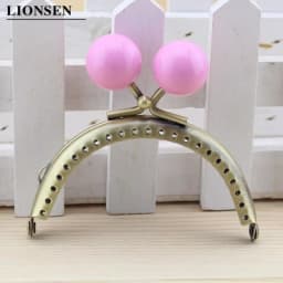 8.5cm Big beads Antique Bronze metal Purse Frame Handle for Clutch Bag Handbag Accessories Making Kiss Clasp Lock