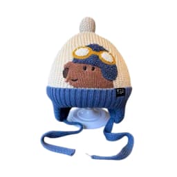 0-24M Baby Beanie Newborn Elf Hat Spring Autumn Knitted Windproof Warm Earflap Cap With Pom Pom
