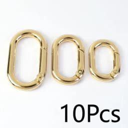10/20Pcs Spring O Ring Buckles 13-32mm Openable Loop Carabiner Clip Hook for Bag Strap Keyring DIY Craft Hardware Accessories