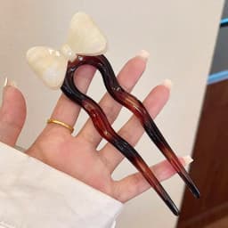 U-Shaped Hair Fork Fashion Tortoiseshell Acetate Bow Hairpin Geometric Design Headwear Hair Sticks Women Girls Hair Accessories