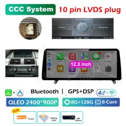 CCC CIC System Carplay for BMW X5 E70 X6 E71 2008 2009 2010 2011 2012 2013 Android 16 DSP Stereo Car Multimedia Radio Player BT