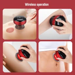 Smart Wireless Electric Vacuum Cupping Device Body Scraping Massager Timer Suction Cup Device Body Slimming Beauty Health