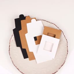 25/50Pcs Ready-made Craft Paper Foldable Hollow Envelope For Necklace Earrings Jewelry Display Cards DIY Packaging Accessories