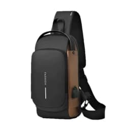 Password Lock Chest Bag, Anti-Theft Waterproof USB Charging Port, Multifunctional Sports Single Shoulder Crossbody Riding Bag