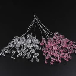 10Pcs Acrylic Flower Branch White Pink Flower String Crystal Artificial Flowers DIY Wedding Garland Headdress Party Home Decor