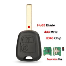 jingyuqin Remote Car Key 433mhz ID46 For aygo Peugeot 106 107 206 306 307 207 407 Partner For Citroen C1 C2 C3 C4 Saxo Picasso