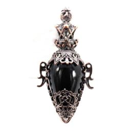 Water Drop Crystal Pendulum for Dowsing Spiritual Divination Natural Amethyst Rose Quartz Onyx Antique Pendulums Pendant Pendulo