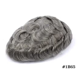 ISkin Hair Prosthesis Full PU 0.12-0.14cm With Knots Men Toupee Hairpiece Human Hair Wig 30mm Natural Wave Indian Hair System
