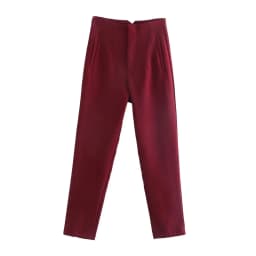 HH Women Vintage Solid Pencil Pants High Waist Pant For Women Casual Streetwear Woman Trousers Office Wear Basic Pant Mujer