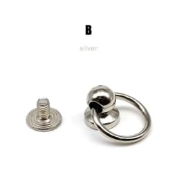 10Pcs/Pack Zinc-Alloy Ball Nail Screwback Screw Back Rivet Stud Spot with O Ring for Handmade Leather Bag Belt Strap Phone Case