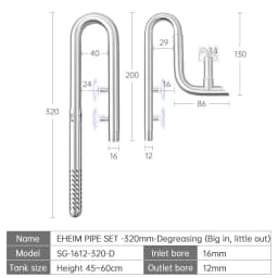 Week Aqua Fish Tank 304 Stainless Steel Filter Tube With Surface Skimmer For Inflow And Outflow Of Lily Tubes Aquarium
