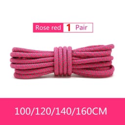 1Pair Reflective Shoelace Fluorescent Shoelaces for Sneaker Round Rope Shoe Laces Yezzy 350 Unisex 100/120/140/160cm Shoetrings