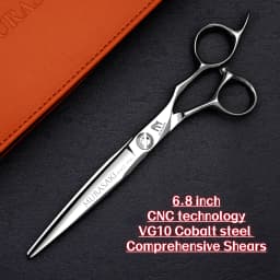 MURASAKI Top-level Hairdressing Scissors, 5.7-6.3-6.8 Inch Barber Shears, Made by CNC and VG10 Cobalt Steel, Sharp and Durable
