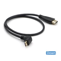 Mini HD to HD Cable 1080P Gold Plated Male to Male Effect Mini HDMI-compatible 90 Degree Left Right Angle Cable Adapter