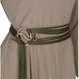 Renaissance Long Rope-style Belt with Troll Cross Medieval Witch Pagan Rope Waist Chain Sash Costume Accessory for Dress Belt