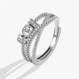 2026 Fashion Beads Anxiety Ring Fidget Spinner Rings Korea Crystal Butterfly Flower Star Moon Ring Anti Stress Jewelry Gift