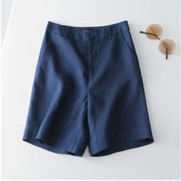 Women's Shorts Linen Half Knee Length Mid Wide Female Short Pants Bermuda Offer Aesthetic Hot Streetwear Korean Style For Summer