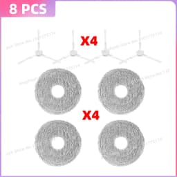 Fit For Conga 20090, Everybot Q9, Inic iX30 AI Ultra, 3i P10 Ultra, ILIFE T60s, Airbot X40 Ultra/X40 Master Brush Filter Bag Mop