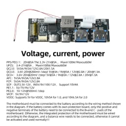 3-5S PD 100W Power Bank Module With MPPT Solar Charging DIY Mainboard For Lithium Battery Protection And Fast Charging