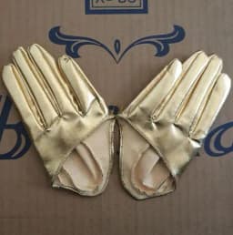 Men Women's Short Design PU Leather Half Palm Motorcycle Gloves Male Female Performance Dancing Gloves R982
