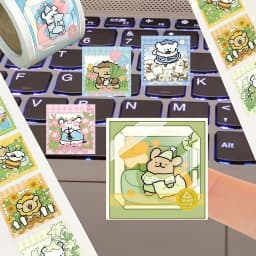 500Pcs Cute Maltese Dog Stamp-Style Sticker Roll, Sweet Pattern Seal Decals for Decor, DIY & Gifts