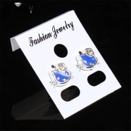 100pcs/lot Plastic DIY Jewelry Display Accessories Earring Hanging Card Earring Stud Showing Holder Card Showcase