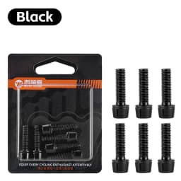 6pcs/set Bicycle Handlebar Screws M5 18mm Titanium Plated Colorful Stainless Steel MTB Road Bike Stem Bolts Cycling Parts