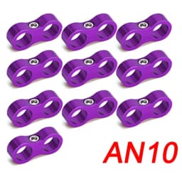 10Pcs Universal Aluminum AN4 AN6 AN8 AN10 AN12 Car Billet Oil Fuel Water Hose Tube Seprator Divider Clamp Line Separator Bracket