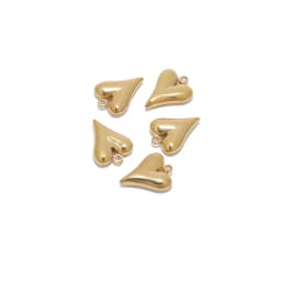 5Pcs Stainless Steel 4 Style Classical Heart Charms Pendants DIY Jewelry Making Necklace Bracelets Findings