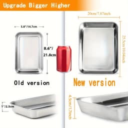 3pcs Stainless Steel Food Containers - Leakproof & Stackable with Clear Lids | For Camping, Home & Meal Prep