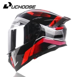 Uchoose DOT Approved Full Face Helmets Crash Motorbike Protective Gear Men Women Flip Up Helmet Motorcycle Double Sun Visor