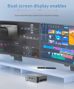 SOYO Mini PC M4 Power AMD Ryzen 3 3250C 8GB DDR4 256GB M.2 SSD Windows 11 Pro Mini Desktop Computer HDMI DP Dual Display RJ45 LAN USB3.0 WiFi BT Mini Host for Home Office Business Daily Working Computer Game