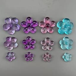Mini Flower Silicone Mold Hollow Epoxy Shaker Fillings Silicone Molds Epoxy Resin Filler Mold for Quicksand Resin Molds