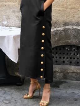 Yeezzi Women Fashion Split-Side Buttoned Stand Collar Evening Dresses 2026 New Sleeveless Solid Color H-Line Casual Shirts Dress