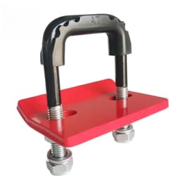 Heavy Duty Hitch Clamp for 2.5 Inch Trailer Hitches, Rubber Isolator and Anti-Rust Double Coating Protective, Black
