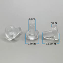 50Pcs Transparent Black Rubbber Anti Collision Hole Plugs 5mm 6mm Foot Pad Fasteners Screws Door Bumper Furniture Accessories